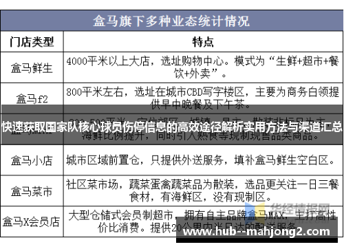 快速获取国家队核心球员伤停信息的高效途径解析实用方法与渠道汇总